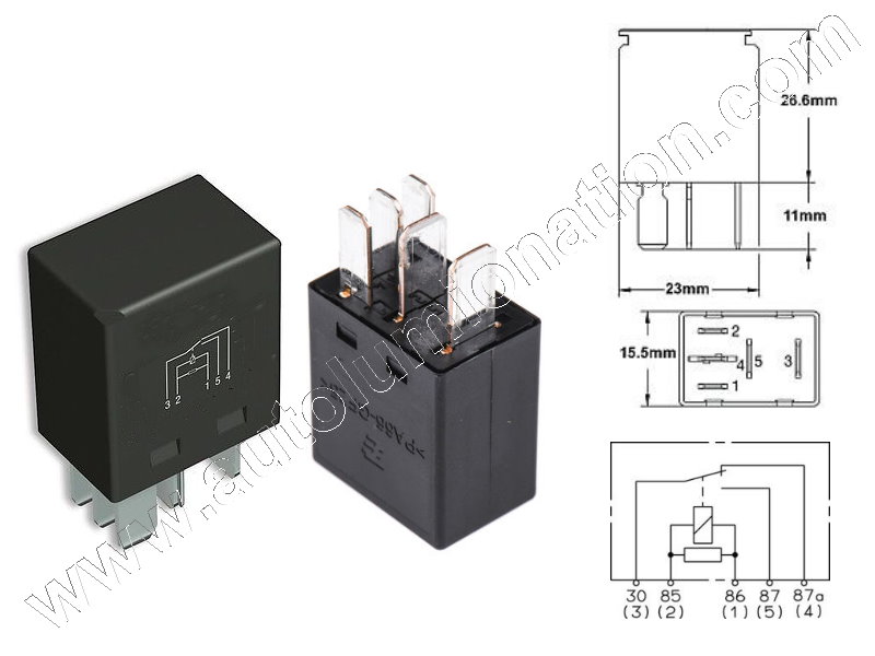 New Tyco Ford Lincoln Mercury 5 Pin Micro Relay F57B-14B192-AAF5T2-14N089-B